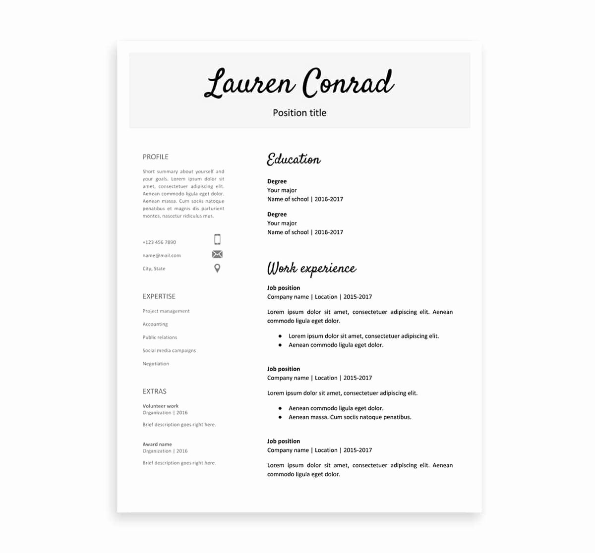 google docs resume templates