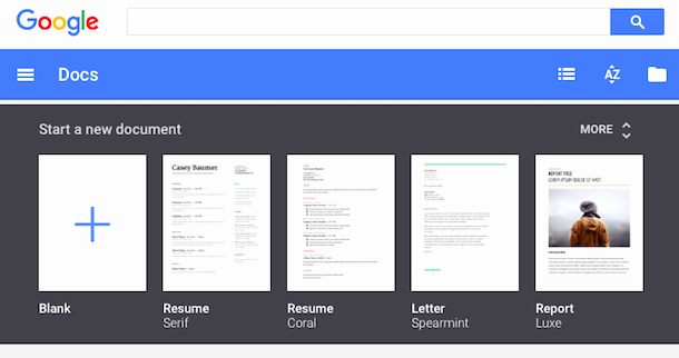 Google Docs Templates