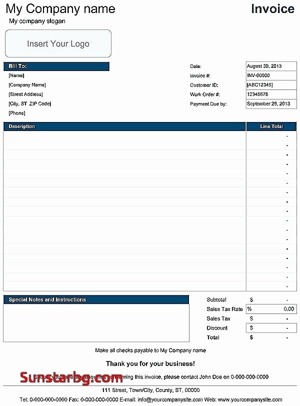 Google Excel Doc Template Invoice Free House Cleaning