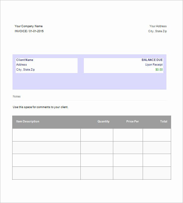 Google Invoice Template 25 Free Word Excel Pdf format