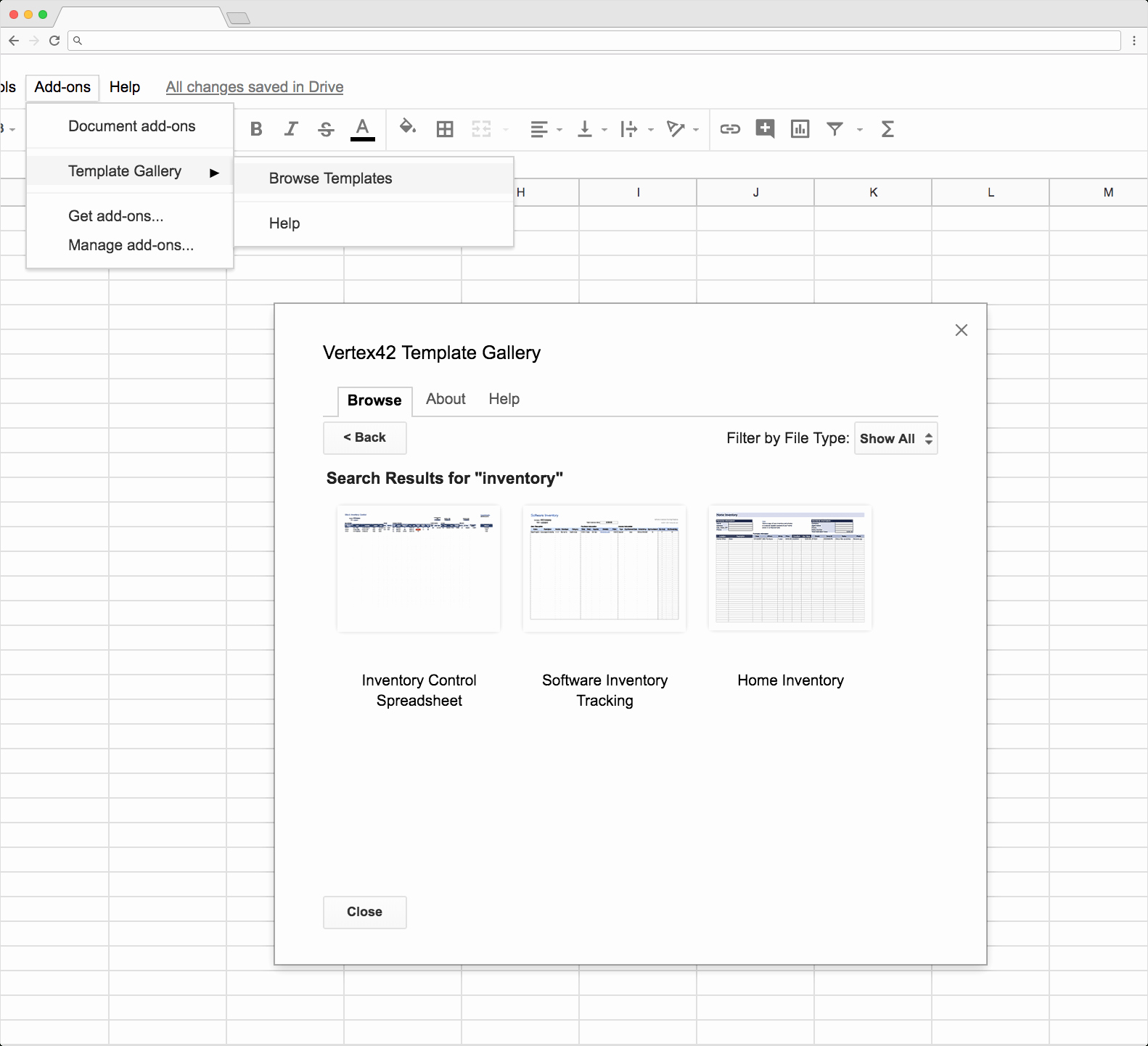 Google Sheets Inventory Template