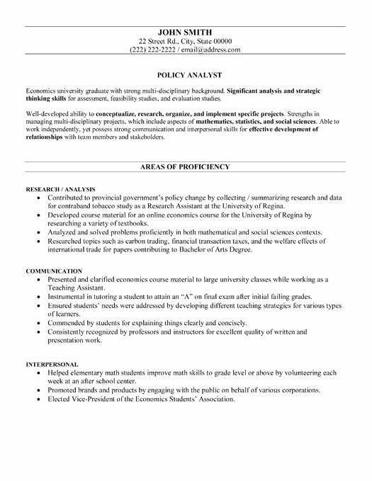 Government Resume Template