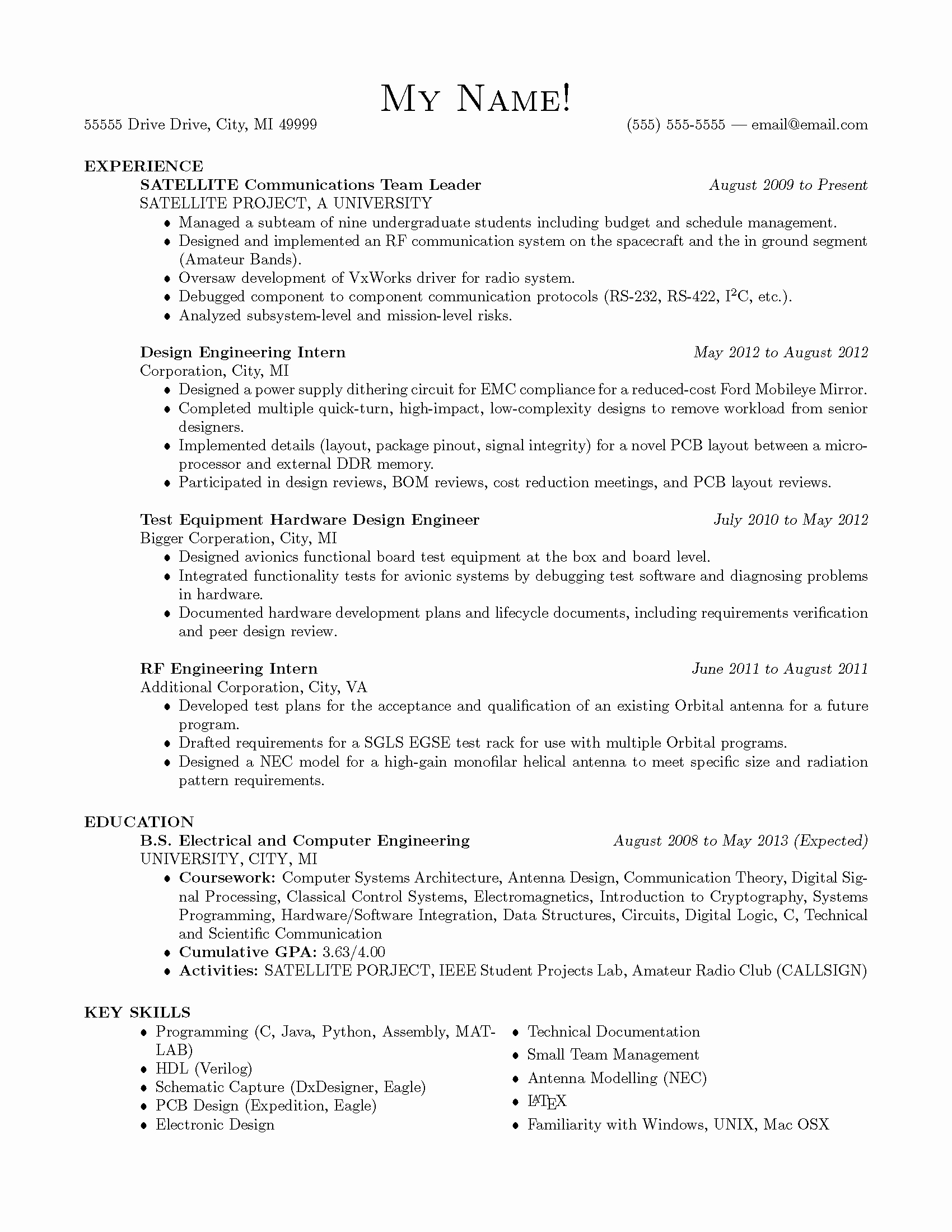 Gpa Resume Engineering Sidemcicek