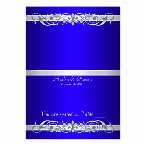 Grand Duchess Blue Folding Table Placecard Business Card