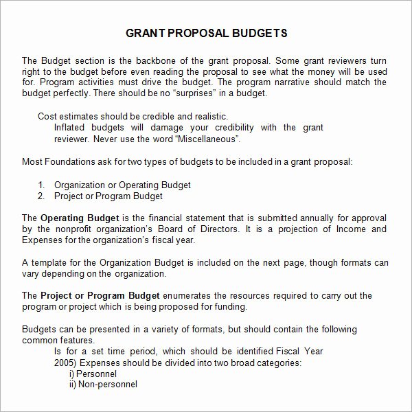 Grant Application Bud Template