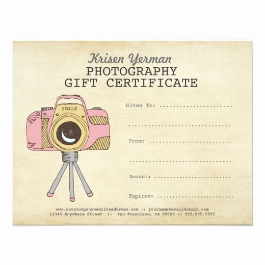 Grapher Graphy Gift Certificate Template