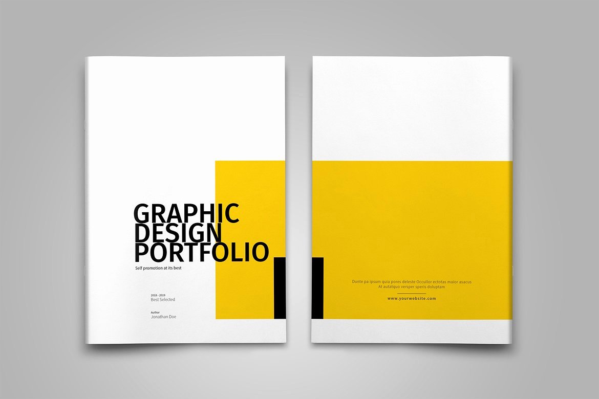 Graphic Design Portfolio Template In Brochure Templates On