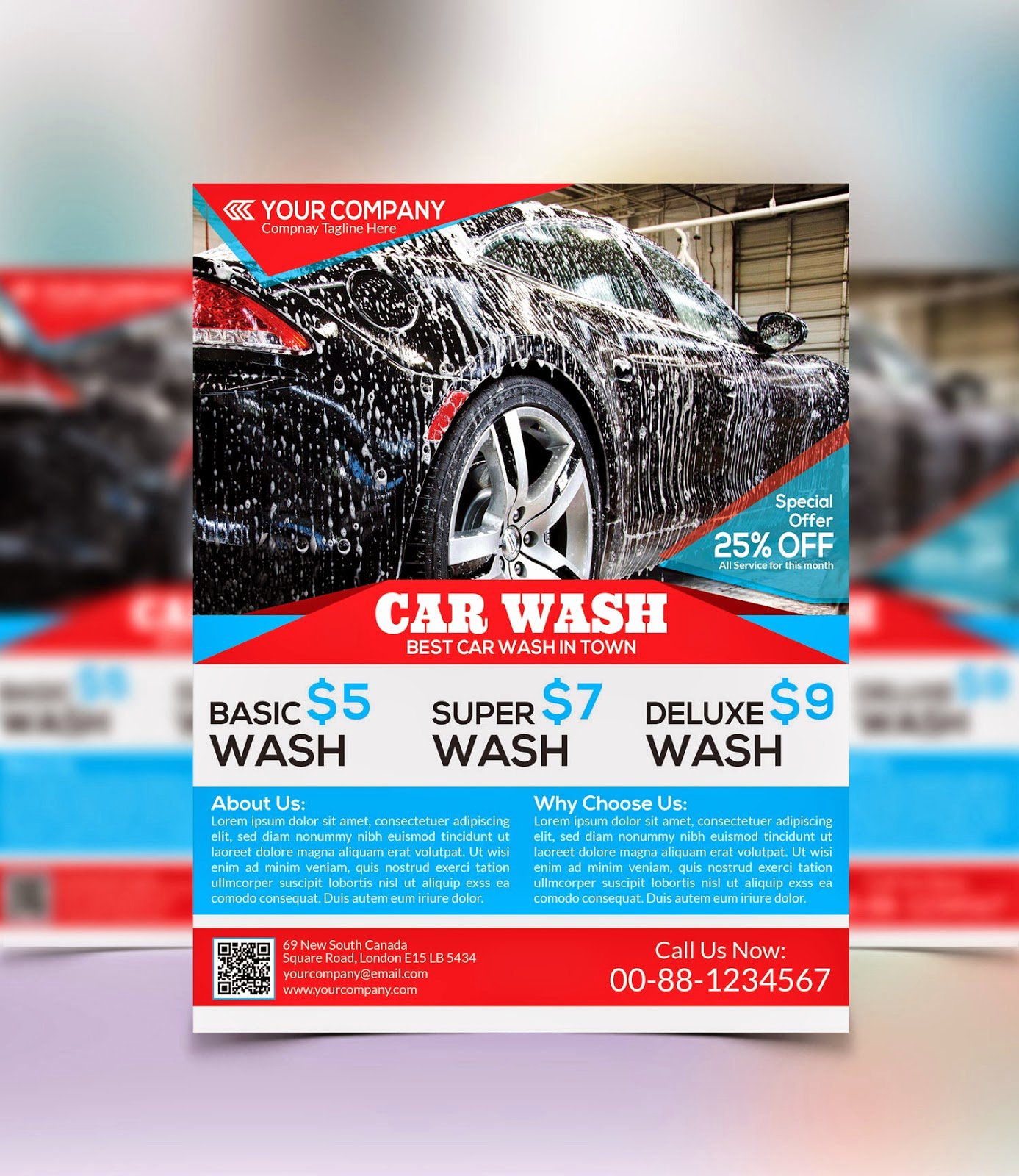 Graphicwind Car Wash Flyer