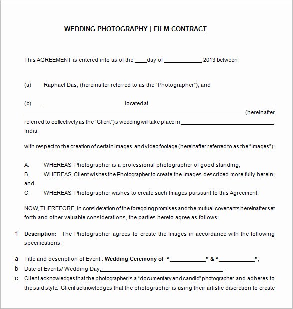 photography contract template