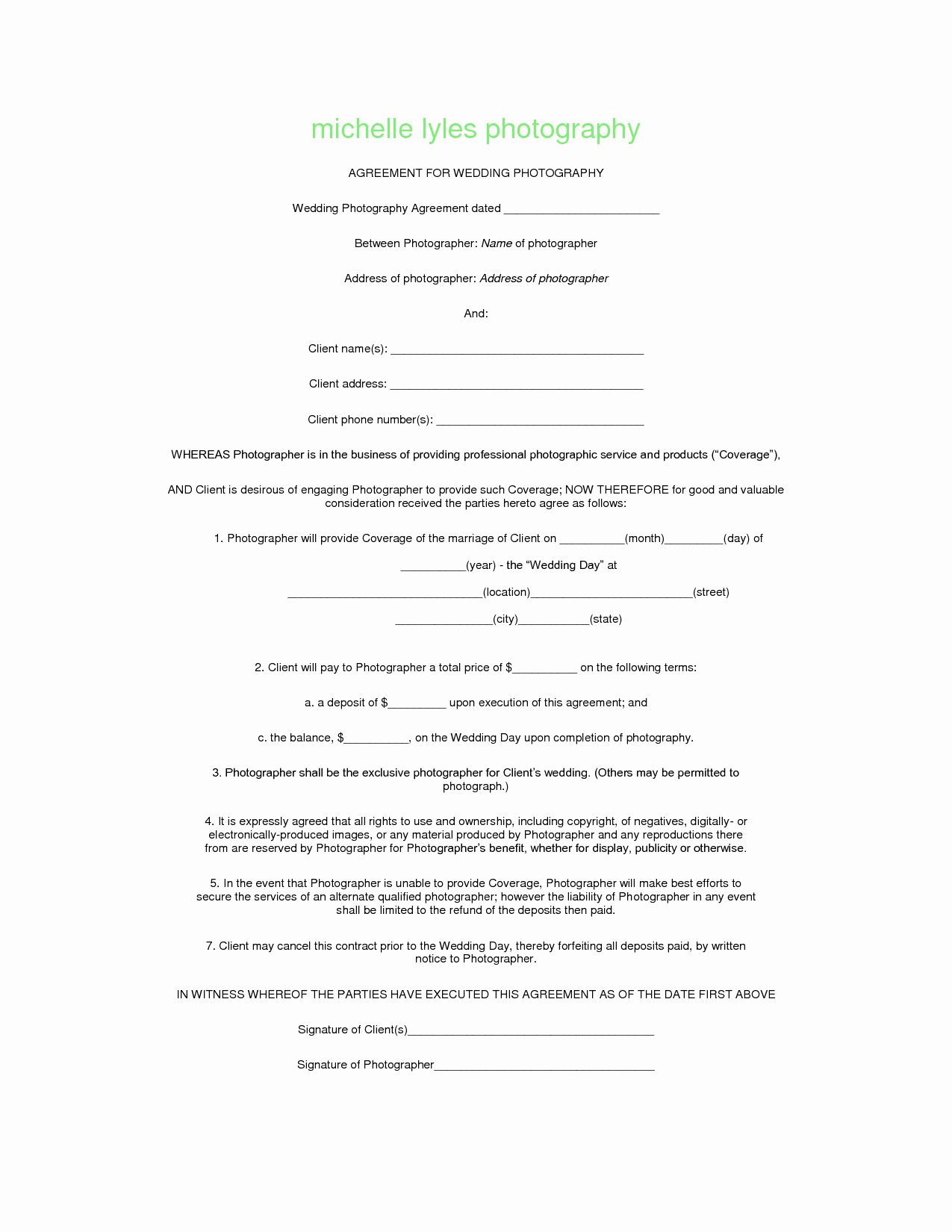 Graphy Contract Template Beepmunk