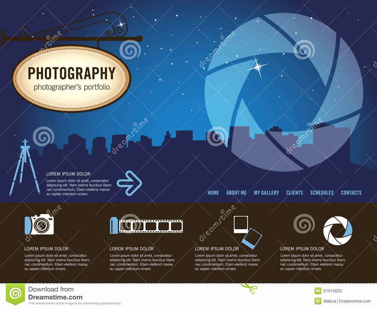 Graphy Website Template Royalty Free Stock