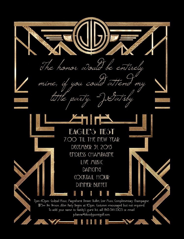 Great Gatsby Party Invitation Template