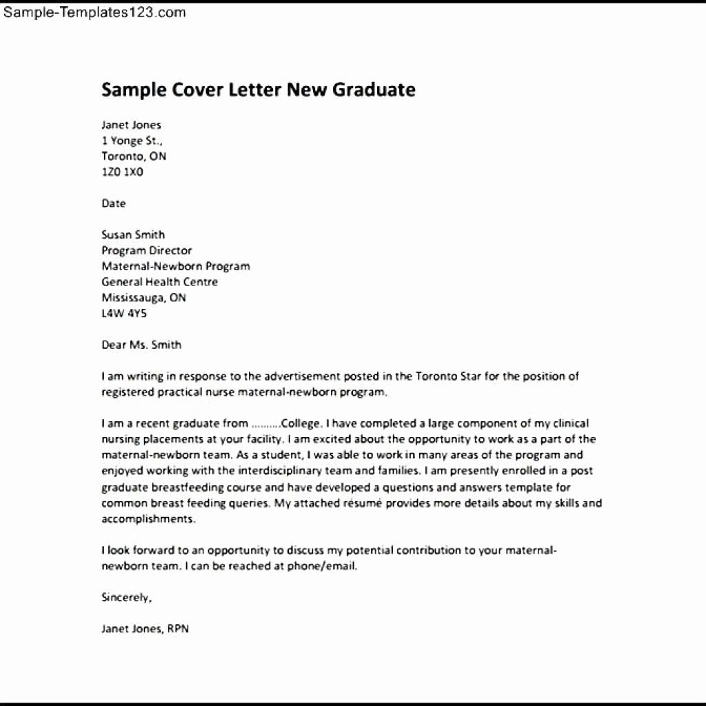 Great Nursing Cover Letter New Grad – Letter format Writing