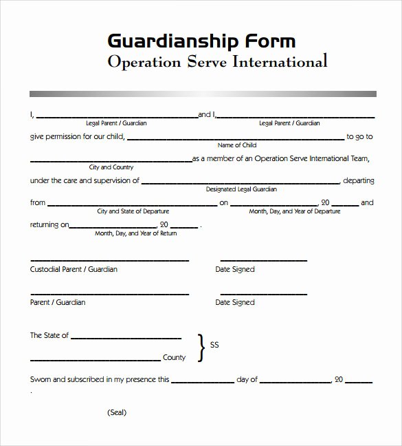 Guardianship forms