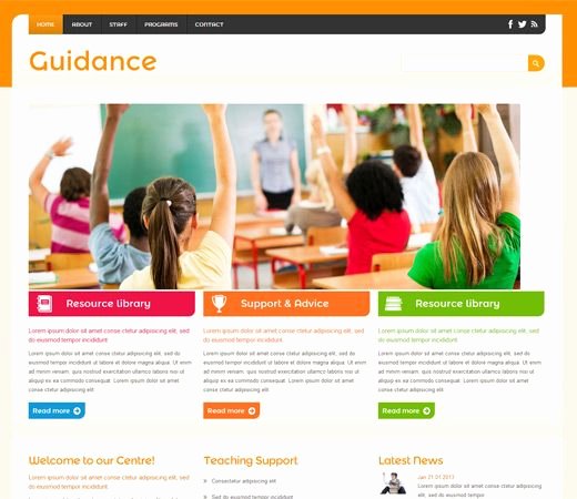 Guidance A Education Mobile Website Template