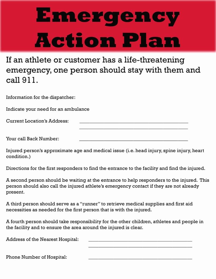 Guide Emergency Action Plan Template
