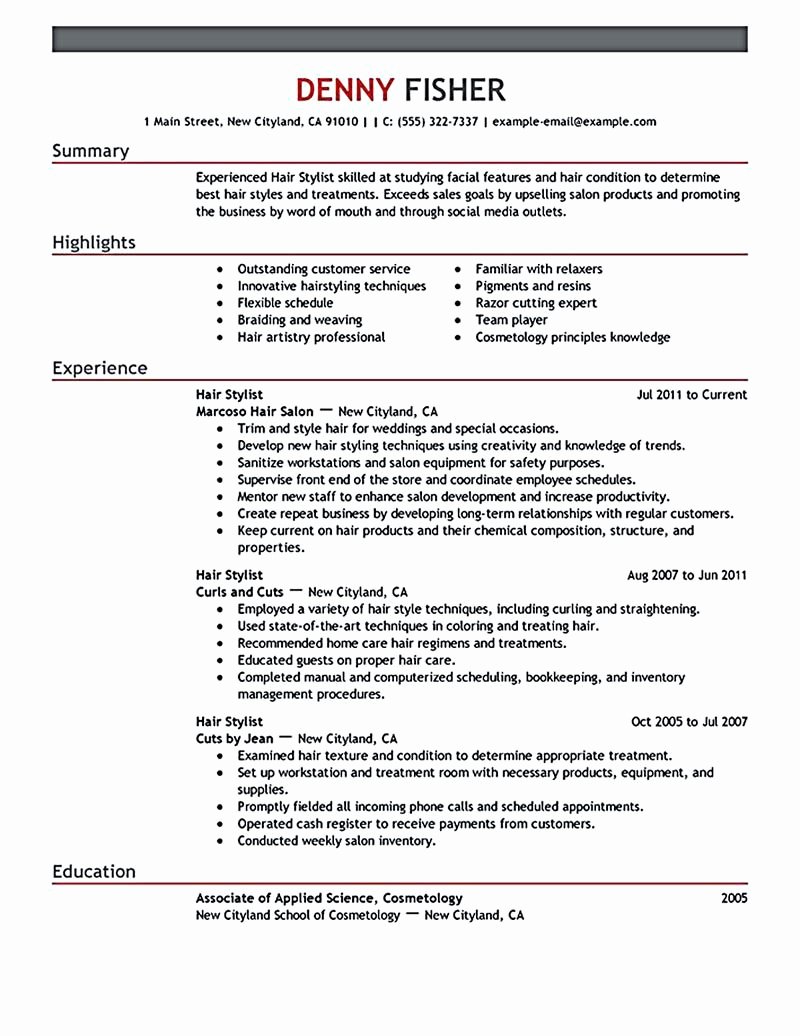 Hair Stylist Resume is A Must Thing to Have and to Offer
