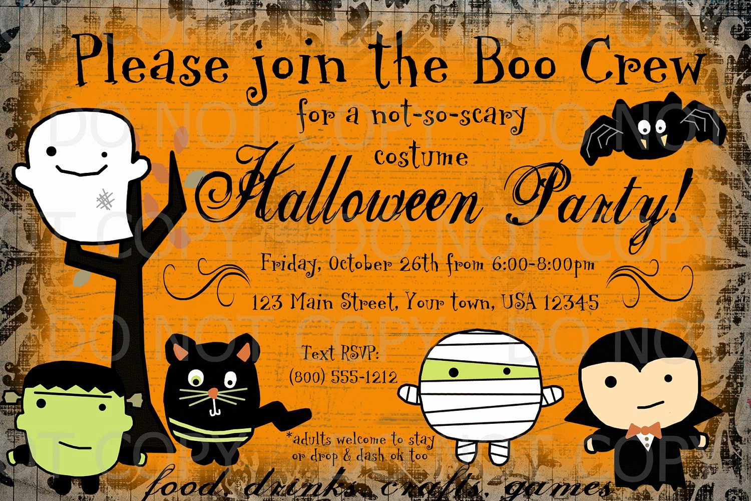 Halloween Invitations Free Printable Kids
