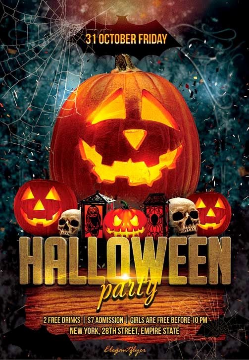 Halloween Party Free Flyer Psd Template