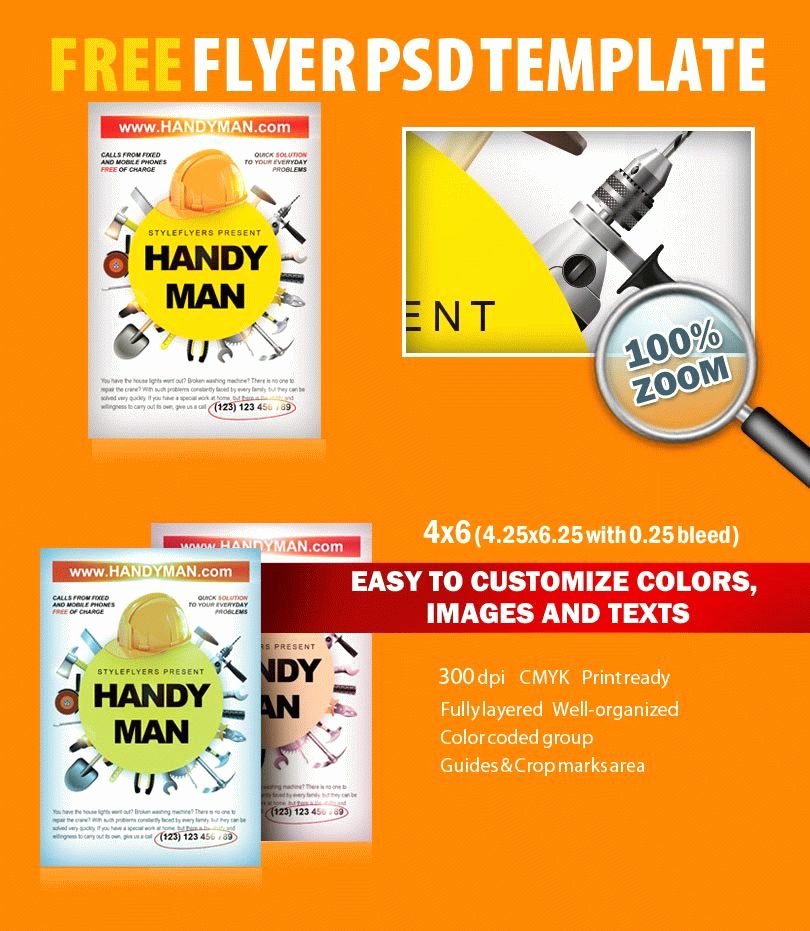Handyman Psd Flyer Template Free Download 8079 Styleflyers