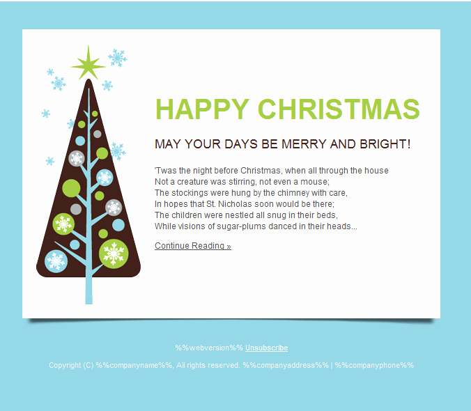 Happy Holidays Email Templates for New Year 2013