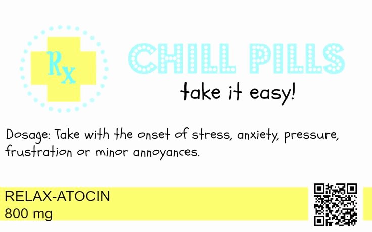 Happy Pills and Chill Pills Free Printable Labels