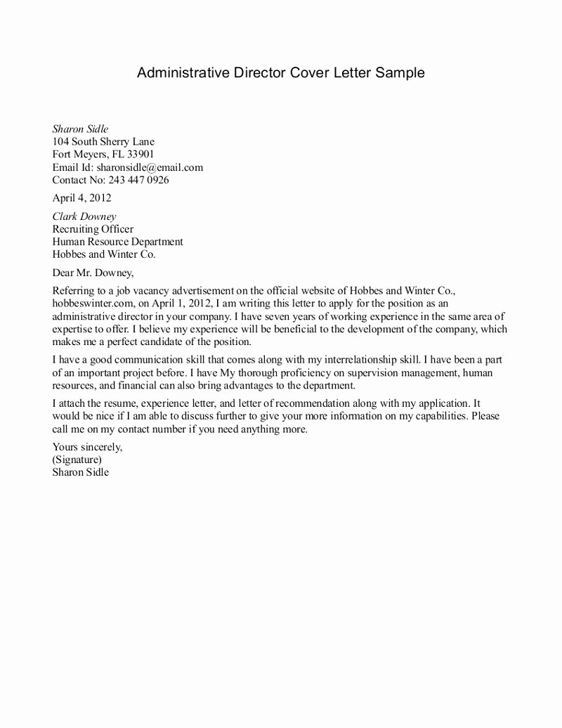 Health Care Administrator Cover Letter Sarahepps