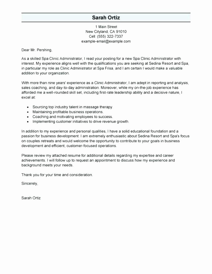 Healthcare Management Cover Letter Examples