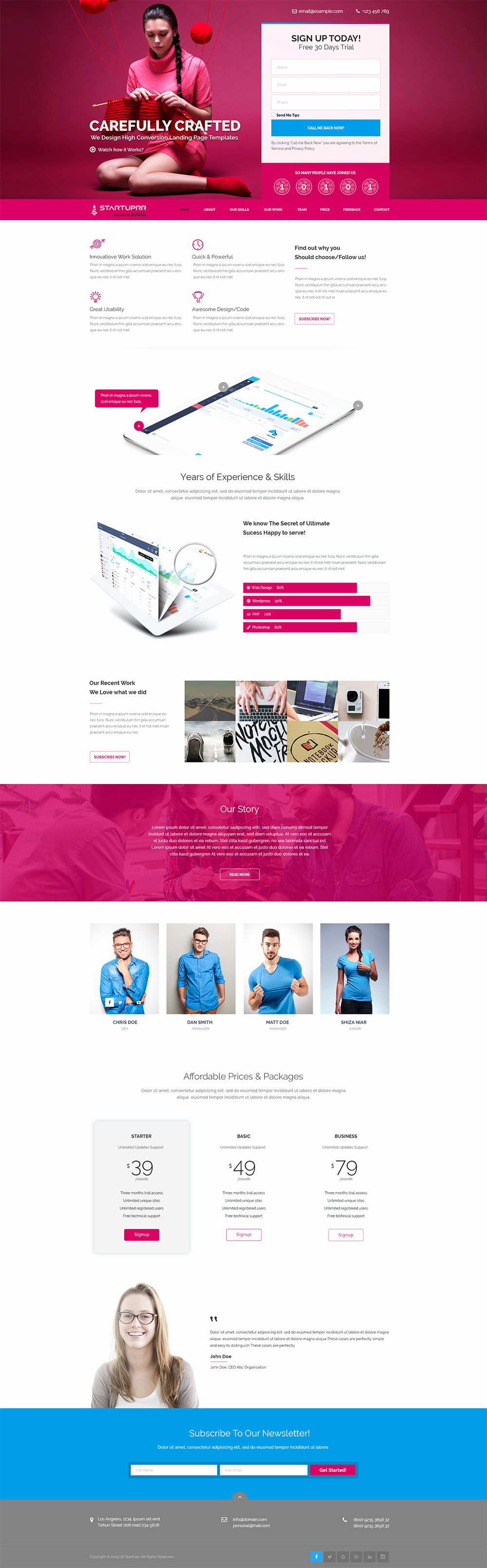 High Quality 50 Free Corporate and Business Web Templates