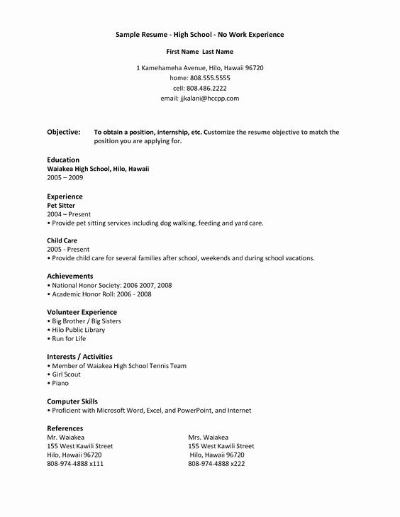 High School Resume High School Students and Google On