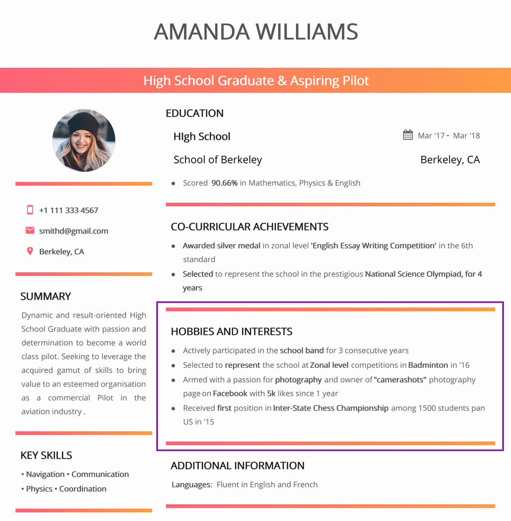 Hobbies and Interests for Resume In 2019 [ 150 Examples]