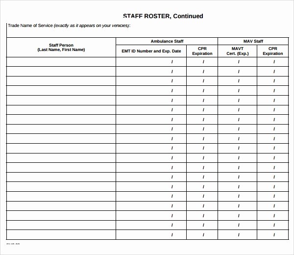 Hockey Roster Template Roster Template Sports Roster