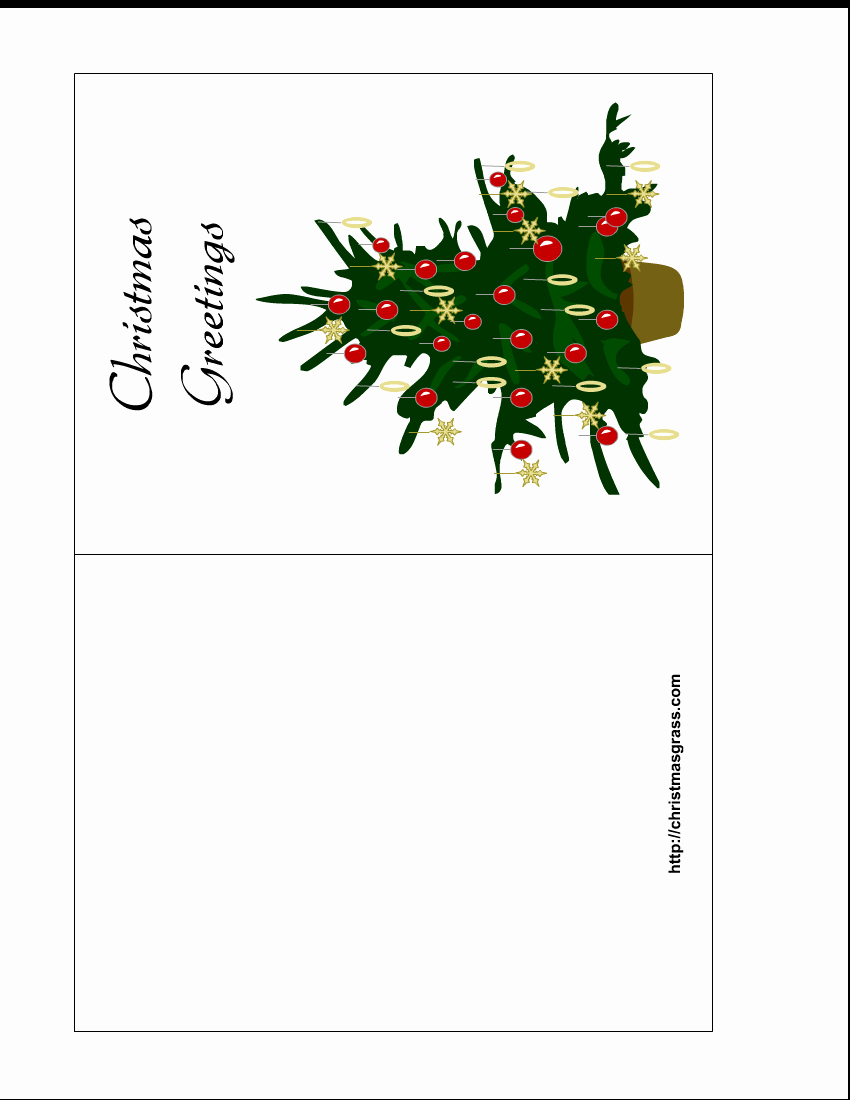 Holiday Greeting Card with Christmas Tree