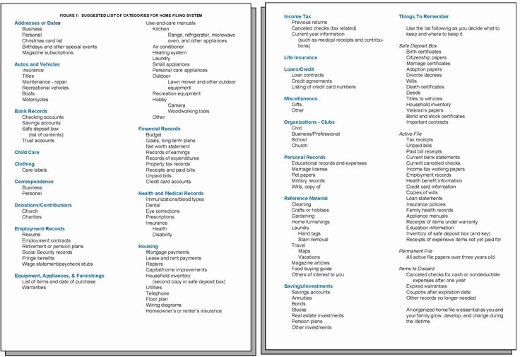 Home Filing Categories Label