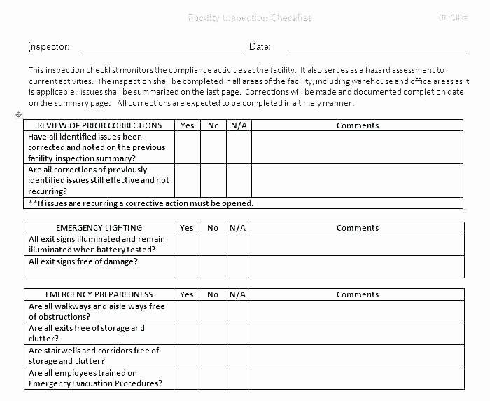 Home Inspection Checklist Template Printable Foster Home