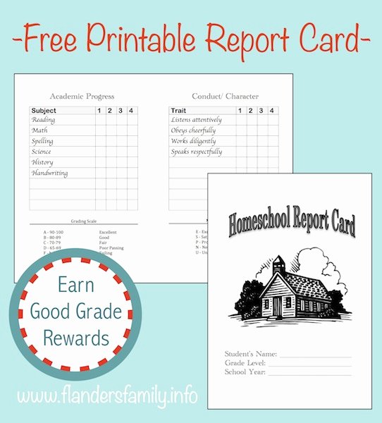 Home School Report Cards Flanders Family Homelife