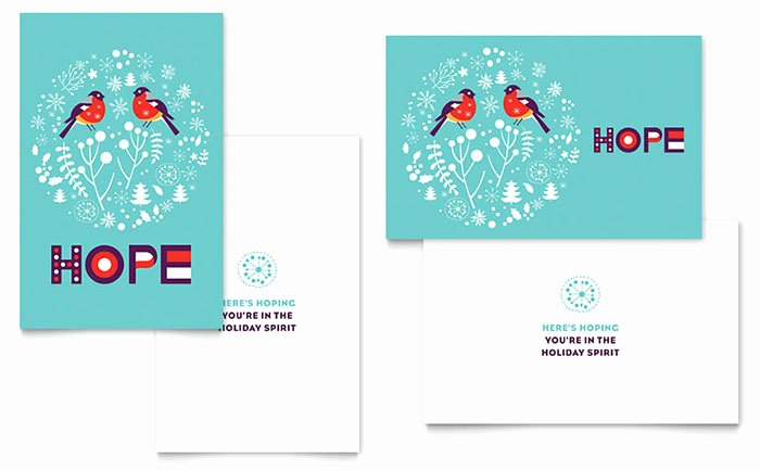 Hope Greeting Card Template Word &amp; Publisher