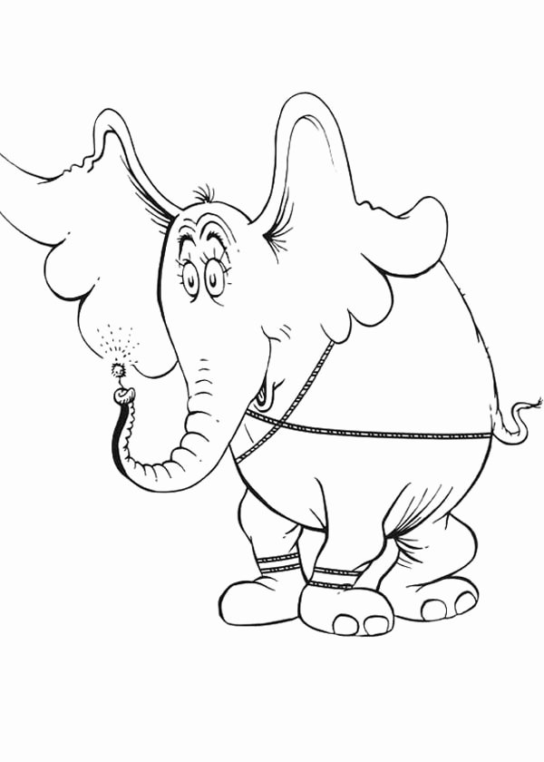Horton Hears A who Clover Drawing Sketch Coloring Page