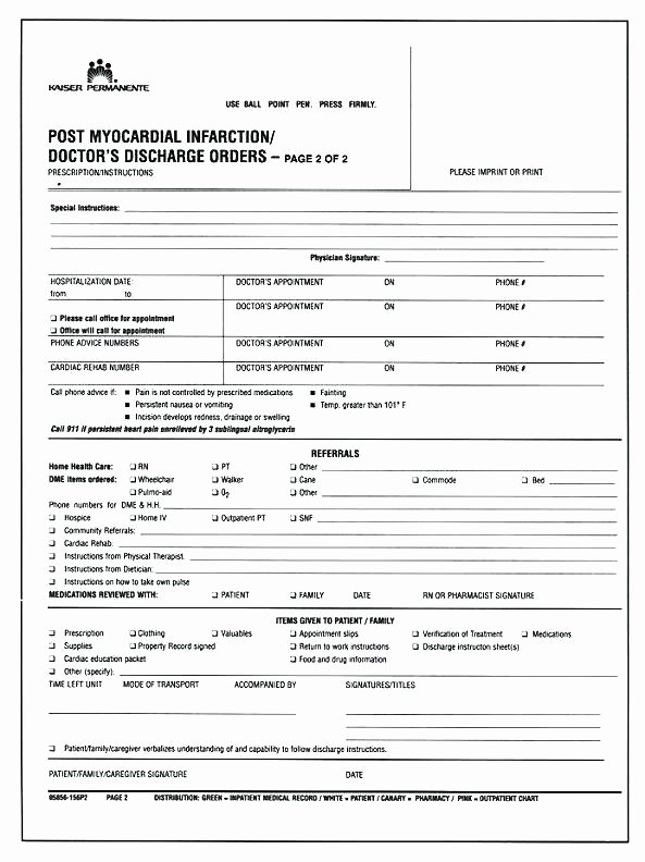 Hospital Discharge form Template Awesome Nhs Permission