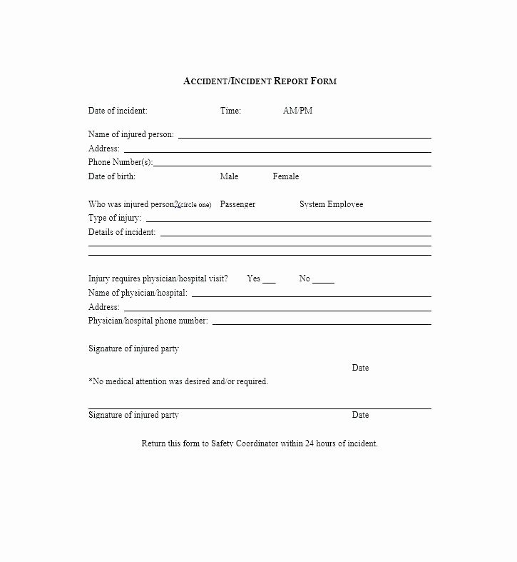 Hospital Incident Report Template Free Templates Medical