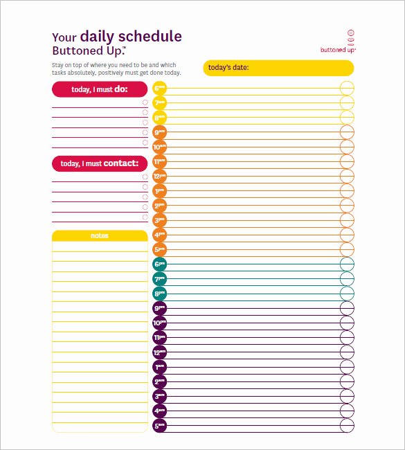 Hourly Schedule Template 35 Free Word Excel Pdf