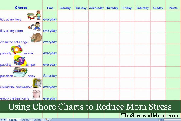 House Chore Schedule Template
