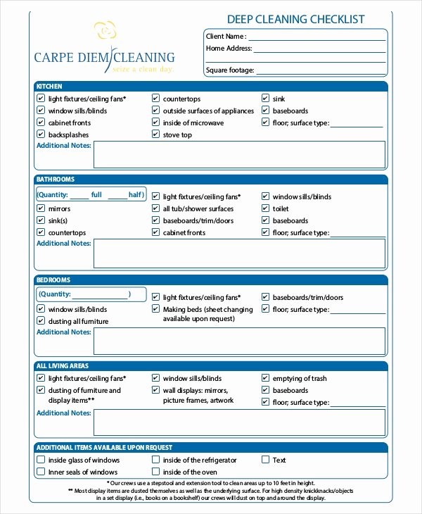 House Cleaning Checklist 12 Free Pdf Documents Download
