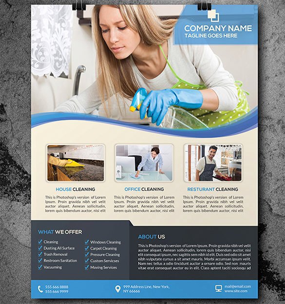 House Cleaning Flyer Template 17 Psd format Download