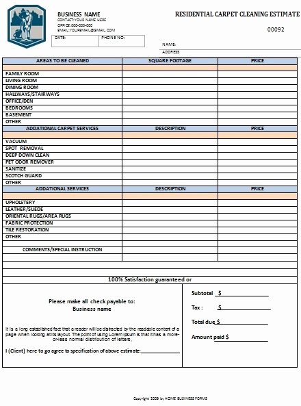House Cleaning Invoice Template Free