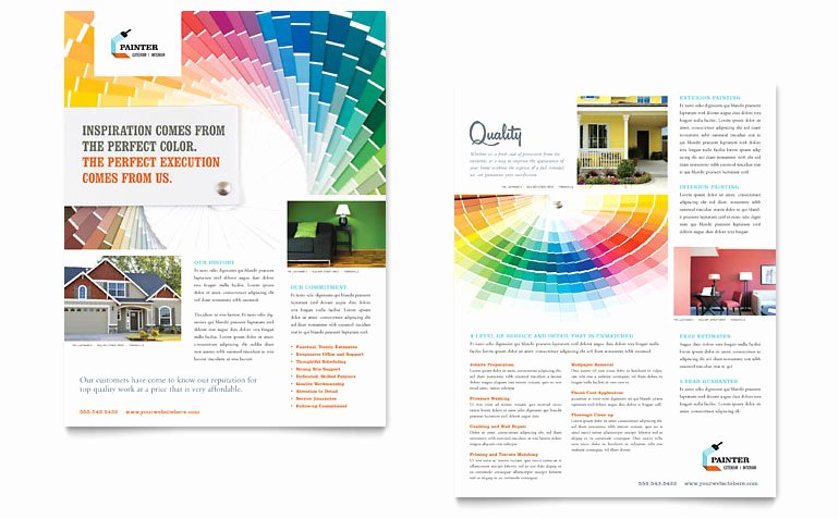 House Painting Contractor Datasheet Template Word