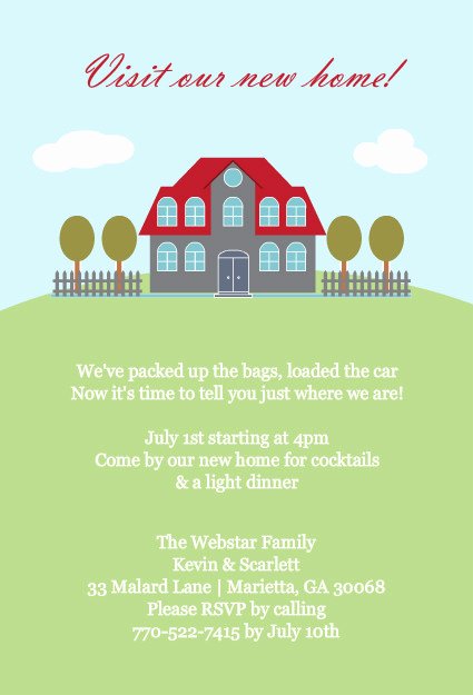 housewarming invitations template