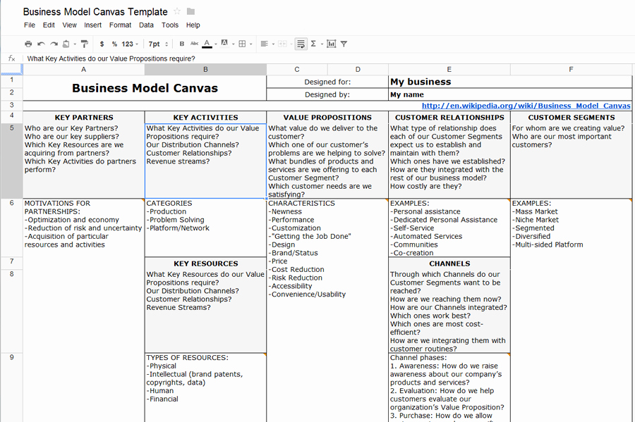 How to Create A Business Model Canvas with Ms Word or