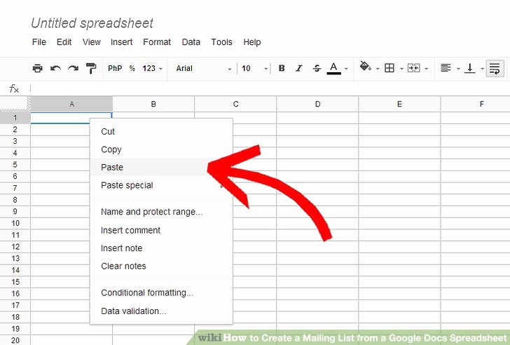 How to Create A Mailing List From A Google Docs Spreadsheet