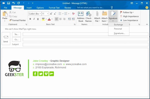 How to Create A Signature In Outlook